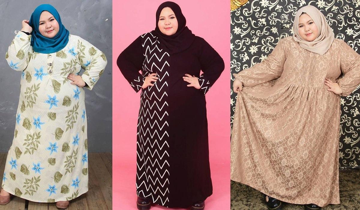 fashion untuk wanita gemuk berjilbab 