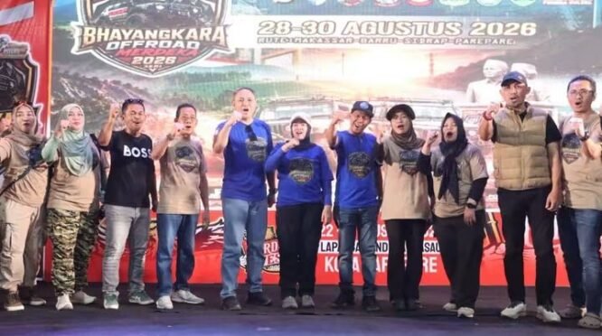 Bhayangkara Offroad Merdeka Seri V menuntaskan perjalanan lintas daerah selama tiga hari, 28–30 Agustus 2026. Rombongan offroader menempuh rute Makassar–Barru–Sidenreng Rappang (Sidrap)–Parepare dengan melewati beragam karakter medan.(Foto: Humas Pemkab Sidrap)