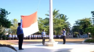 Pemerintah Kabupaten Gowa menggelar Upacara Peringatan Hari Ulang Tahun (HUT) Ke-81 Republik Indonesia di Halaman Kantor Bupati Gowa, Senin (17/8/2026). (Foto: Humas Pemda)