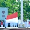 Upacara Detik-Detik Proklamasi dalam rangka memperingati HUT ke-81 Republik Indonesia tingkat Kabupaten Gowa berlangsung tertib di Taman Sultan Hasanuddin, Sungguminasa, Senin (17/8/2026). (Foto: Ist)