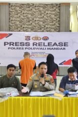 Polres Polewali Mandar menetapkan dua orang berinisial AF dan ND sebagai tersangka dalam kasus dugaan aborsi yang menyebabkan NF meninggal dunia. (Foto: Polres Polman)