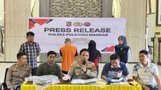 Polres Polewali Mandar menetapkan dua orang berinisial AF dan ND sebagai tersangka dalam kasus dugaan aborsi yang menyebabkan NF meninggal dunia. (Foto: Polres Polman)