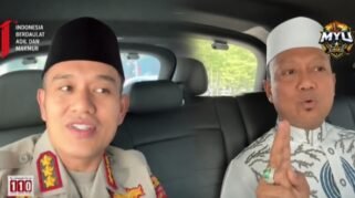 Potongan Video Kapolresta Gowa saat perjalanan menuju ke Masjid Syekh Yusuf