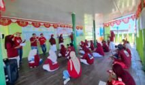 Keluarga besar Puskesmas Pulau Sembilan, Kabupaten Sinjai, Sulawesi Selatan, kompak memeriahkan Hari Ulang Tahun (HUT) ke-81 Kemerdekaan Republik Indonesia melalui sejumlah perlombaan, Selasa (18/8/2026). (Foto: Puskesmas Pulau Sembilan)